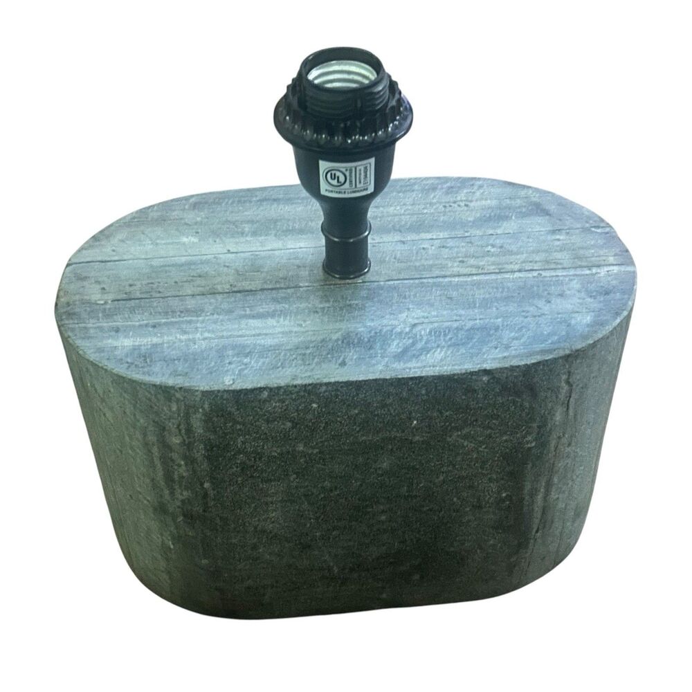 Zara Home Solid Natural Slate Table Lamp Base Modern Organic Stone 16 lb - Picture 2 of 5